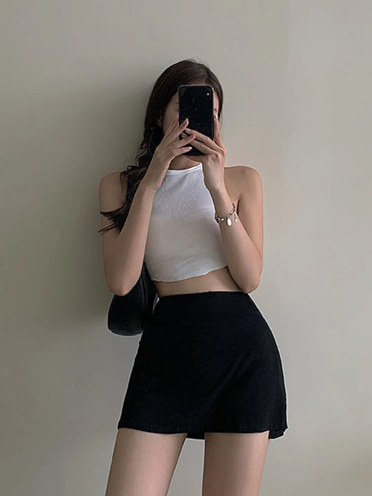 Versione coreana Primavera Estate Moda dolce sexy gonna da tennis sottile Borsa sportiva Hip corta gonna sportiva stile tennis di tendenza femminile