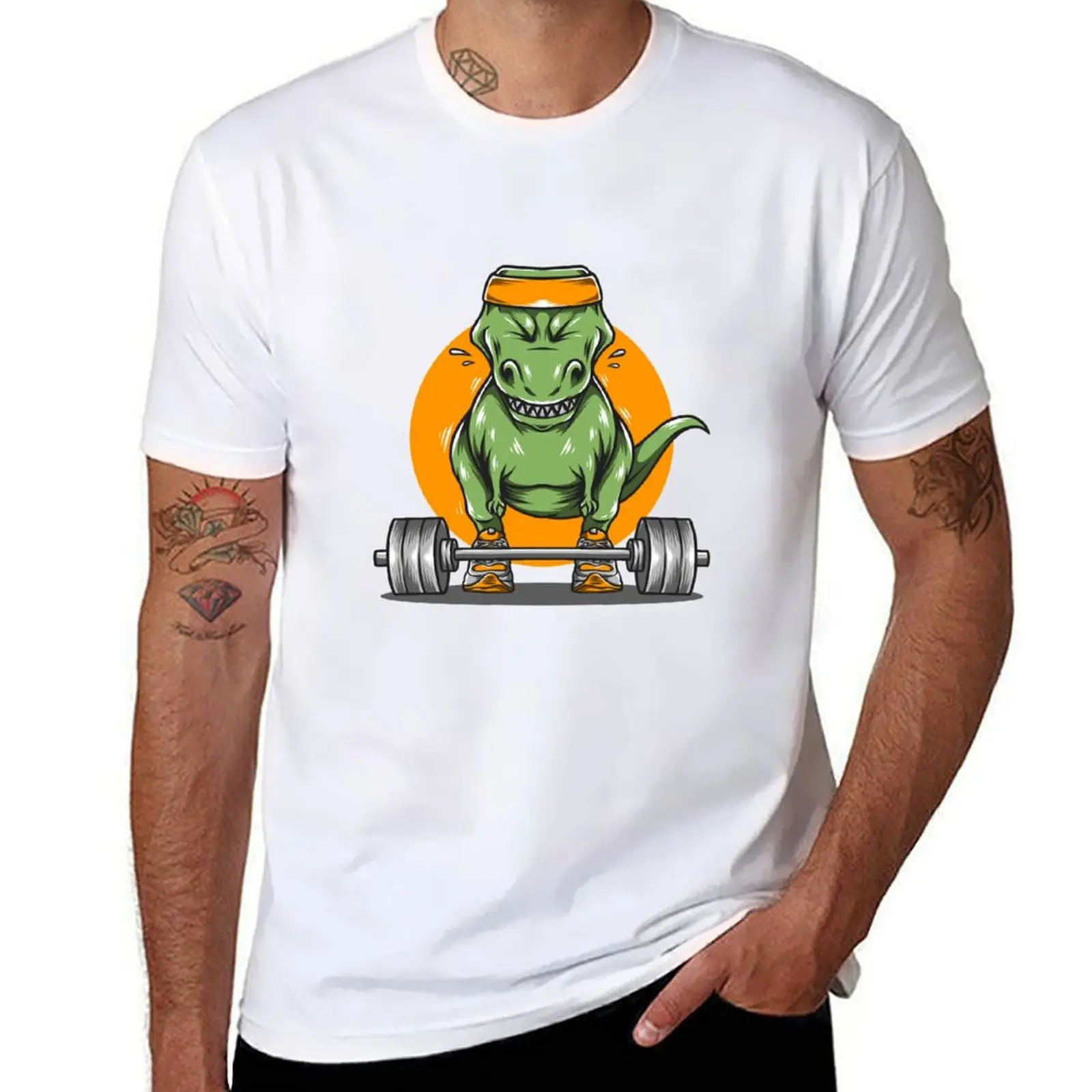 Camiseta Trex Sport para levantamiento de pesas, camisetas gráficas de diseñador para hombre