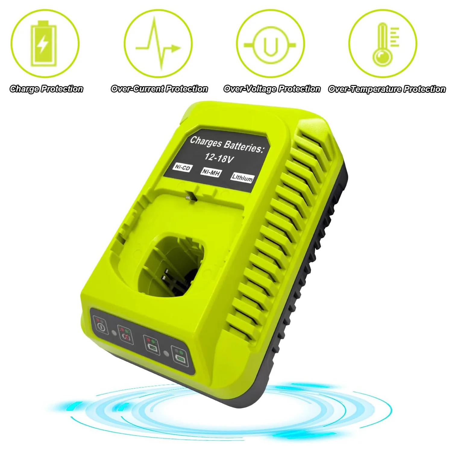 P117 18-Volt Schnellladegerät Ersatz für Ryobi 12V-18V Akku P102 P108 P189 P197 P103 P105 P107 P190 P191 PBP002 PBP005 – Detail 3