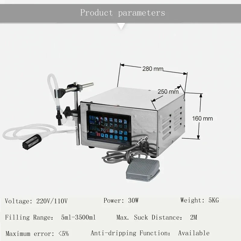 Desktop Numerical Control Liquid Quantitative Filling Machine Small Automatic Perfume Filler