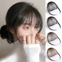 3D Remy Human Hair Air Bangs For Girl Women Forehead Reissue ONE Clip in Hair Extensions Natural Fringe Hairpiece 4 Colors