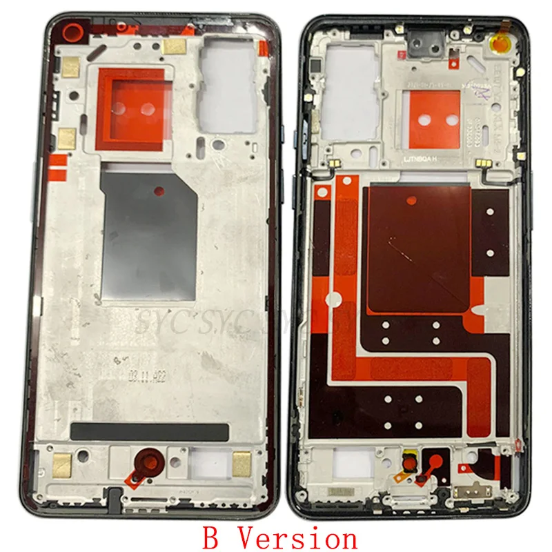 Carcasa de chasis central de Marco medio para teléfono OnePlus 9, piezas de reparación de Marco LCD de Metal