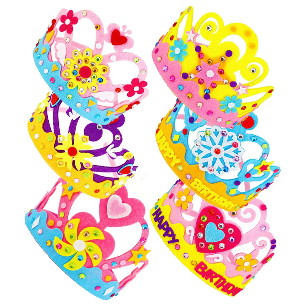 

6 Pcs Hats Birthday Crown Baby for Kids Toddler Decorative Crowns Classroom Children