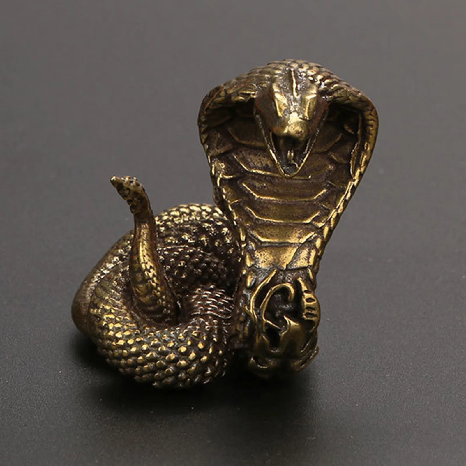 

Маленькие украшения Cobra, твердая латунь, змея, чайный столик, античная медная резьба, ручки, медная посуда, чайные домашние животные