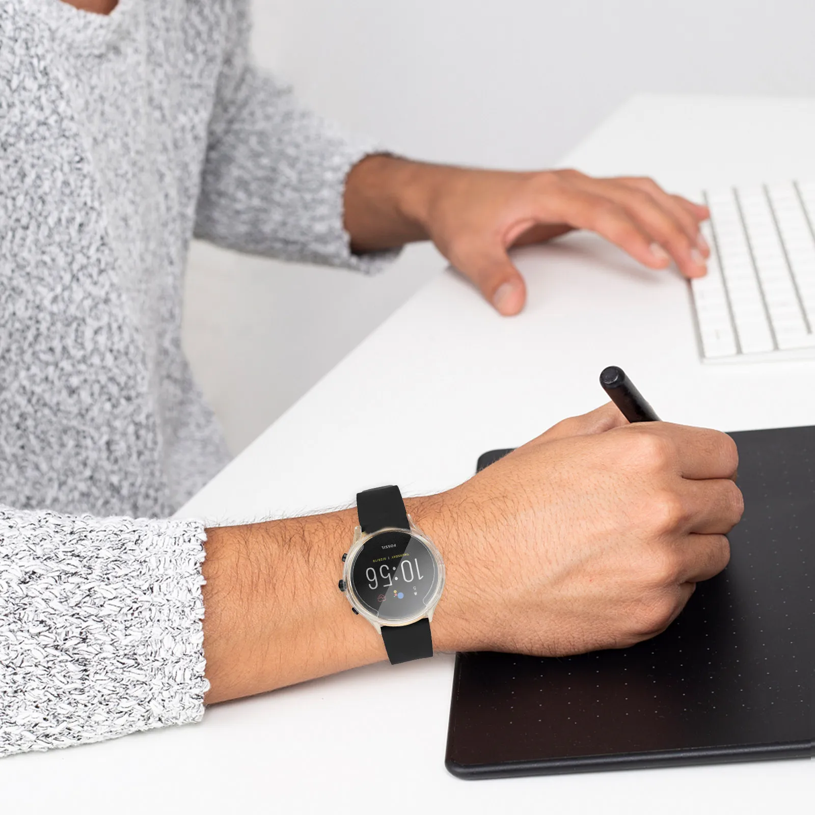 Capa protetora para relógio, 6 peças, tpu, capa completa, anti-arranhões, à prova de choque, compatível com smartwatch watch4