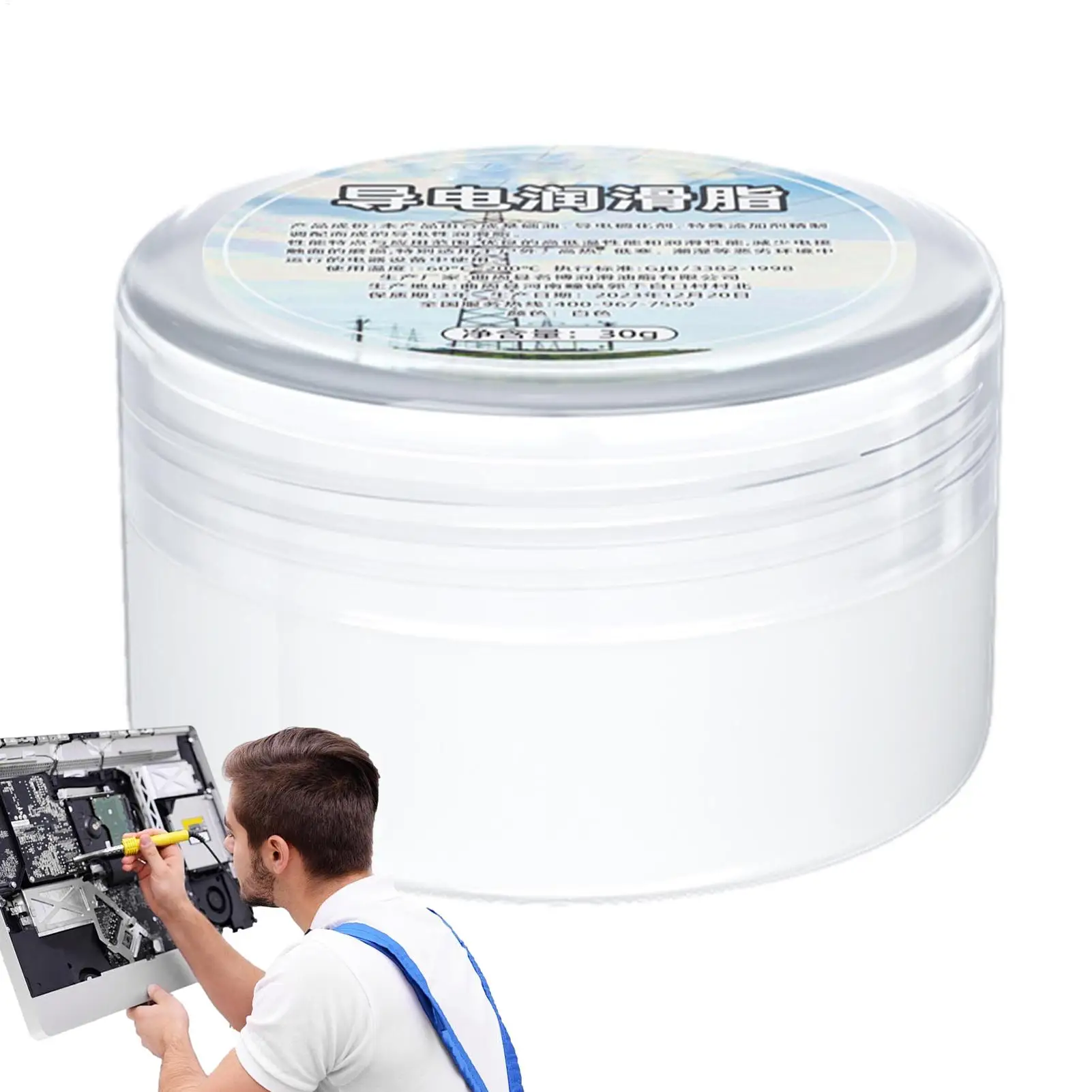 Electrical Contact Grease 30g Conductive Rustproof Dielectric Grease For Car Long-Lasting Equipment Maintenance Grease
