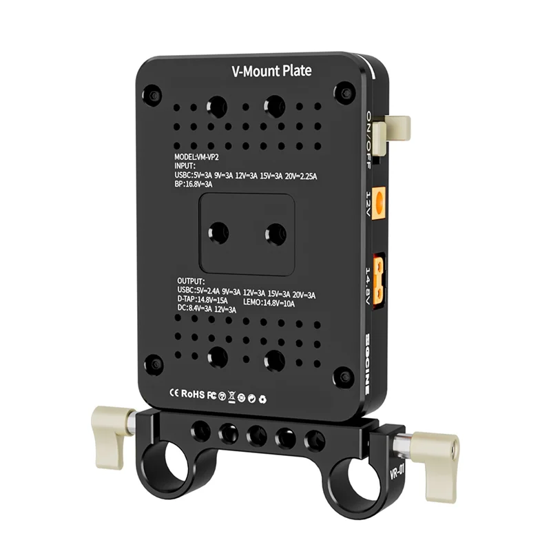 ABSQ-For V-Mount Battery Plate Kit For VM-VP1 For VP2 Kit1 For VP2 Kit2 With Professional Power Solution For V-Mount Batteries