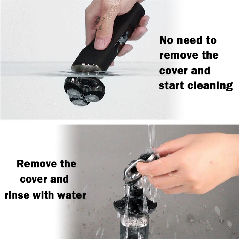 Бритва мужская электрическая, триммер для бороды с быстрой зарядкой и ЖК-дисплеем