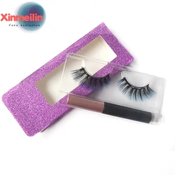 Colored Magnetic 3D False Eyelashes Waterproof Eyeliner Set Natural Thick Colorful Magnetic Eyelashes No Glue Eyelash Wholesale