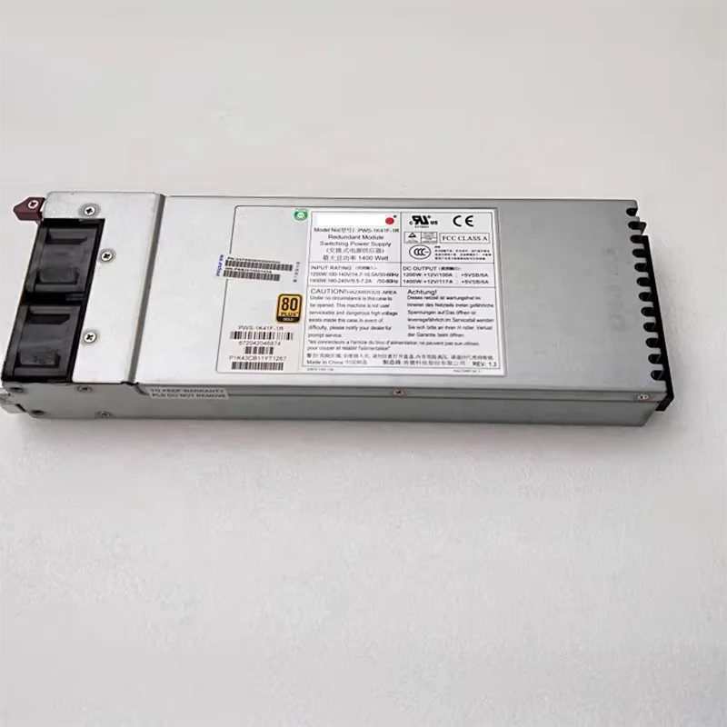 Original Supermicro PWS-1K41F-1R 1400W 1U Redundant 80 Plus Gold Power Supply PSU