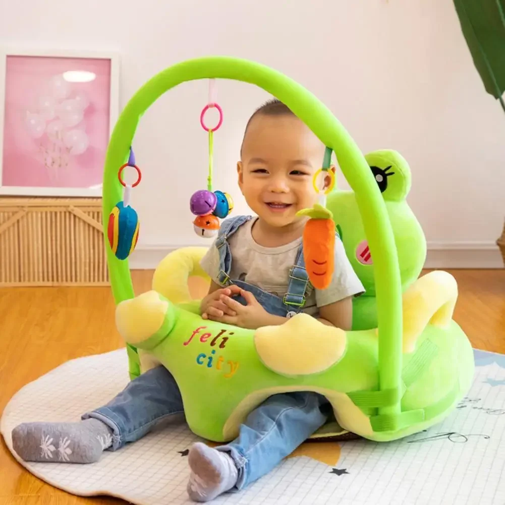 Cute Cartoon Animal Baby Sofa Cradle Support Seat Cover Toddlers Learning To Sit Plush Chair Cushion Cover Toys (without Filler)