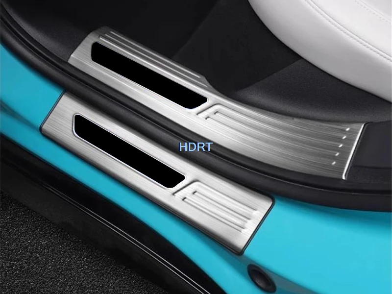 Car Style Door Sill Threshold Welcome Pedal Cover Trim For Xiaomi SU7 2024 + Scuff Plate Guard Protector Decoration Accessories