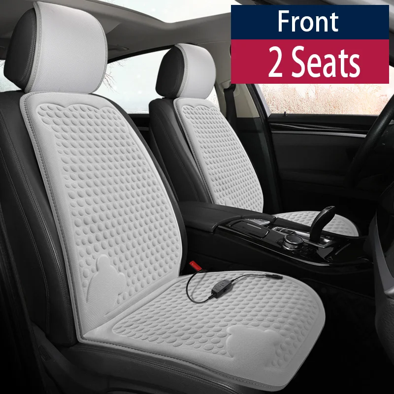 2 seats Full Back and Seat Warmer with Soft Raised-Dot Fabric, Anti-Slip Backing, Elastic Hooks and Seat Anchors