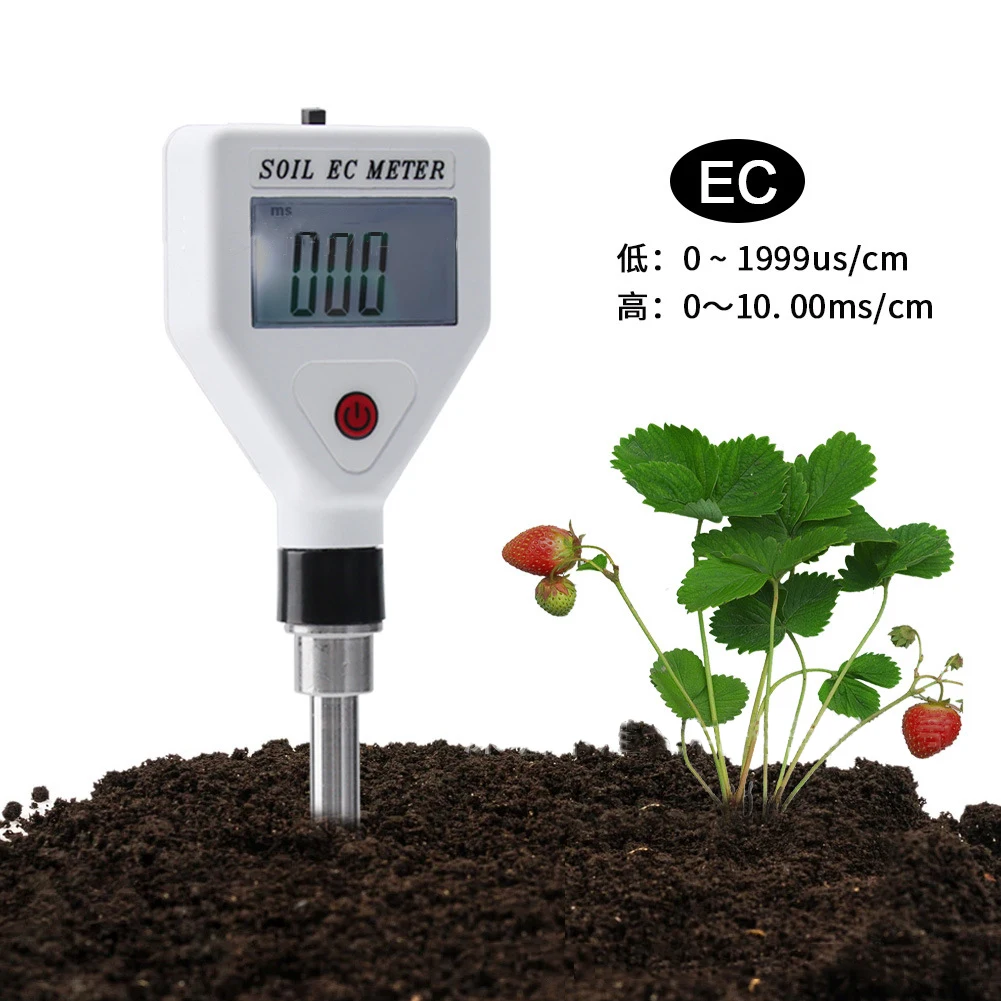

T50 Professional Soil EC Meter 0-1999us/cm High Precision Metal Probe ATC Conductivity Tester Detector for Flowers Farmland