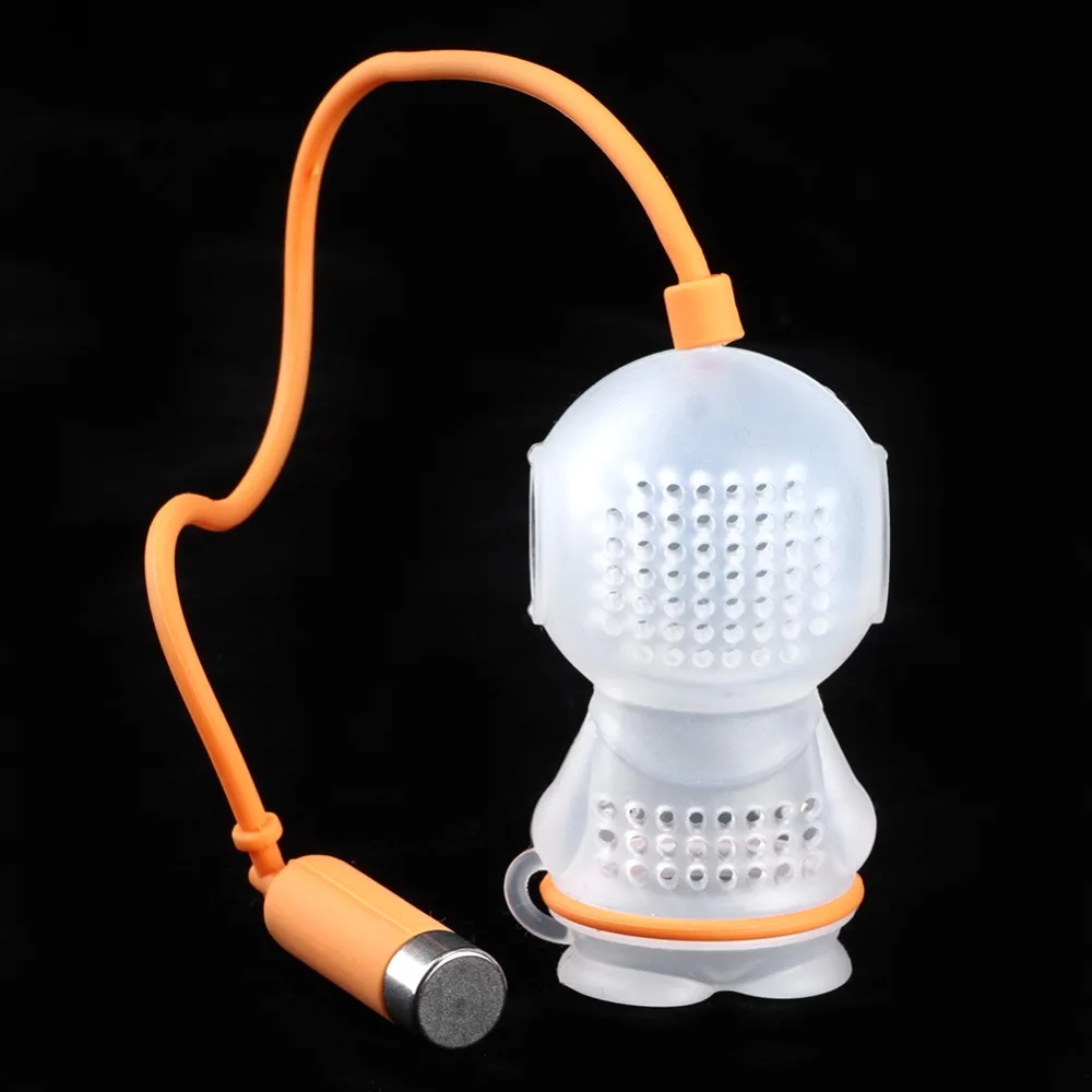 

Innovative Silicone Tea Infuser Diver Shape Cute Tea Strainer Orange Tea Filter Tea Making Tool