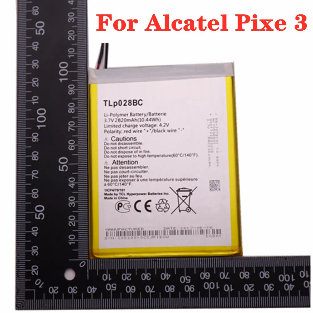 For Alcatel Tab pixe 3 Battery 2820mAh TLP028BC / TLp028BD Tablet Battery High Quality Batteries