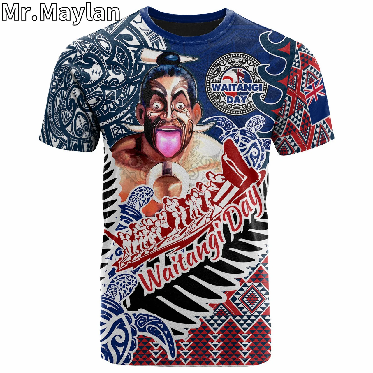 Personalised 3D New Zealand Waitangi Day T-Shirt Maori Haka Dance With Waka Mataatua Tshirt Men Women Streetwear Unisex Tee Tops