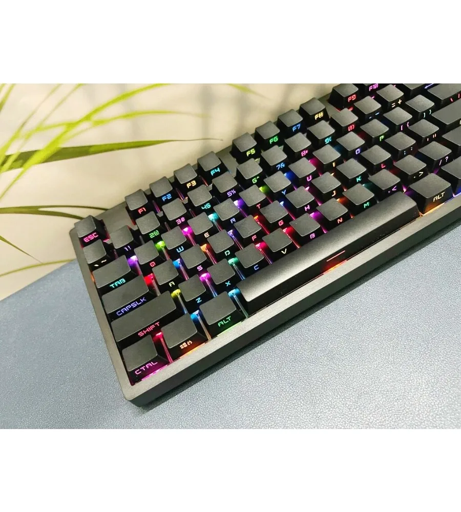 Side engraved transparent keycap OEM height PBT micro-matte surface 131 keys infection gradual change personality adaptation