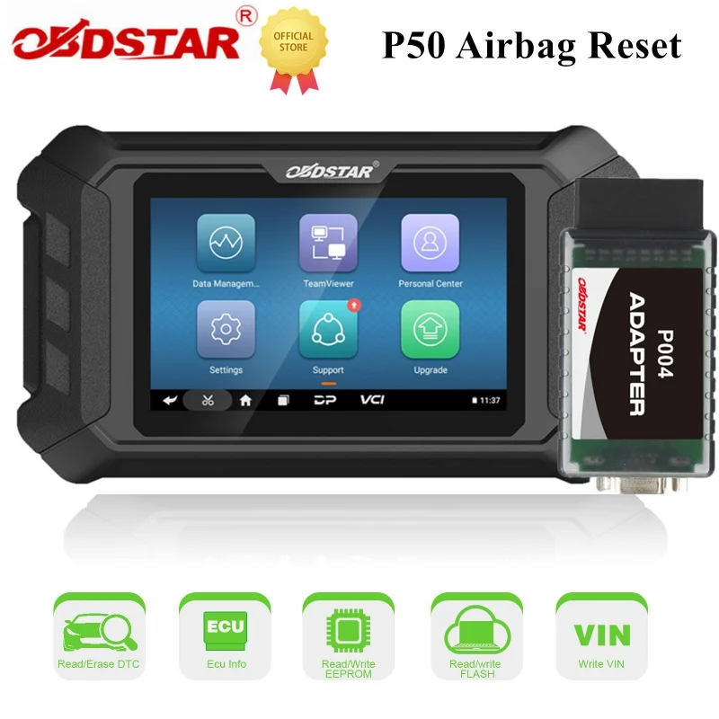 OBDSTAR P50 Airbag Reset   PINCODE Intelligent Airbag Reset Equipment Covers 38 Brands and Over 3000 ECU Part No.with P004