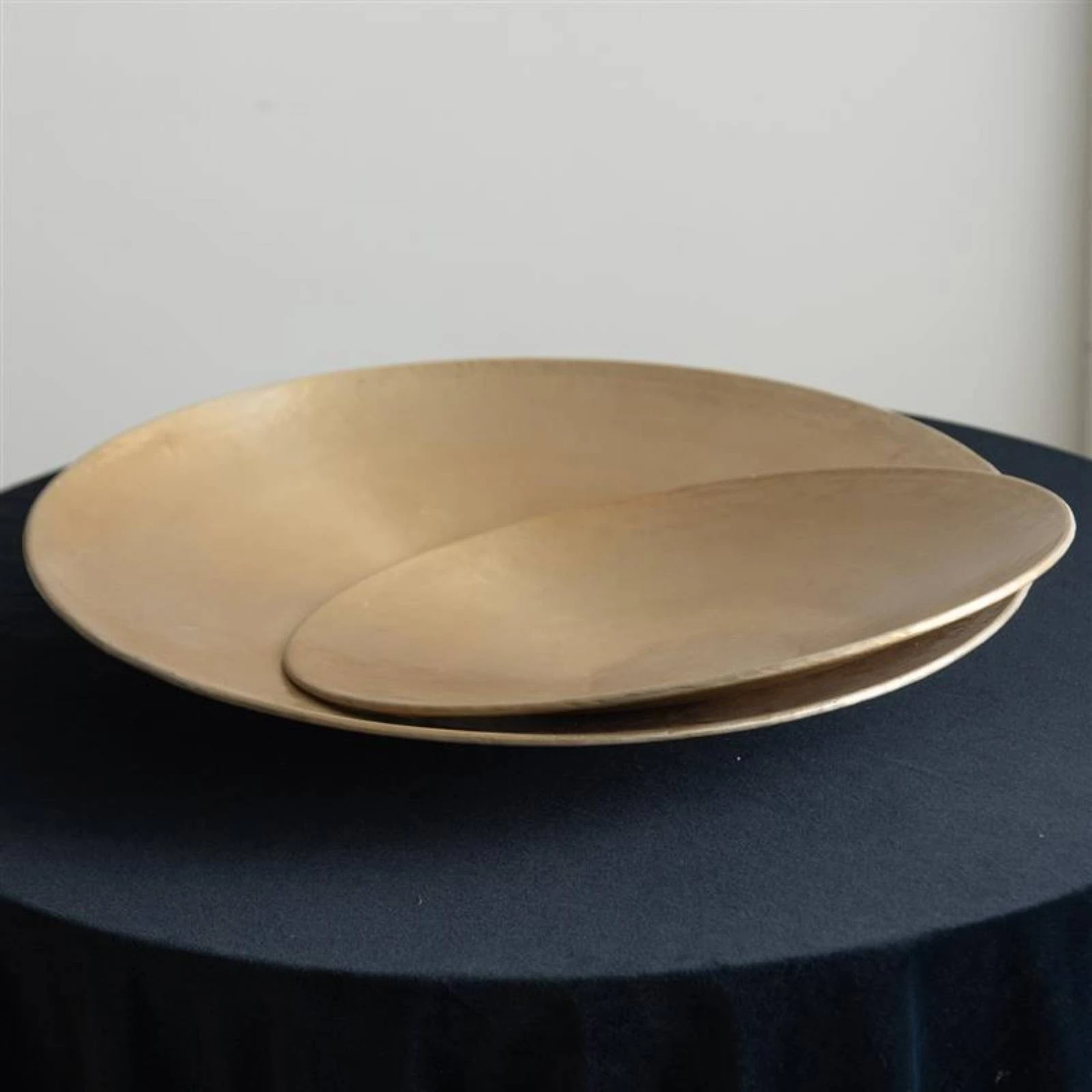 Metal Tray Decorative Aluminum Tray Platter Shallow Concave for Tabletop, Console Table