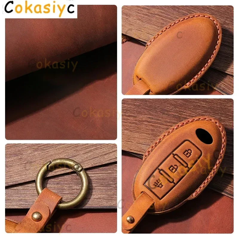 Car Smart 3 Buttons Key Case Fob Keychain Lanyard For Nissan 370Z Armada Kicks Murano Pathfinder Rogue Titan Versa Note Infiniti view 2