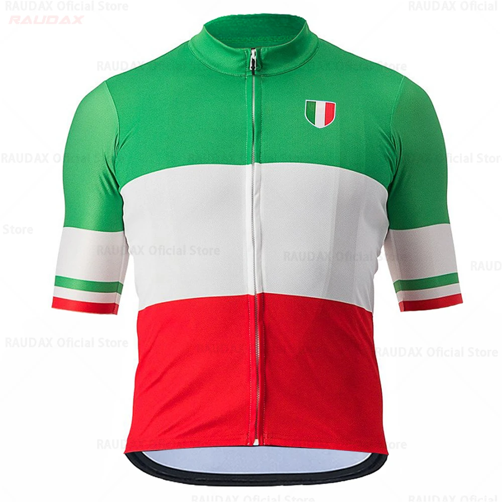 Raudax Italië Fietsen Set Man Wielertrui Korte Mouw Fiets Kleding Kit Mtb Bike Wear Triathlon Maillot Ciclismo