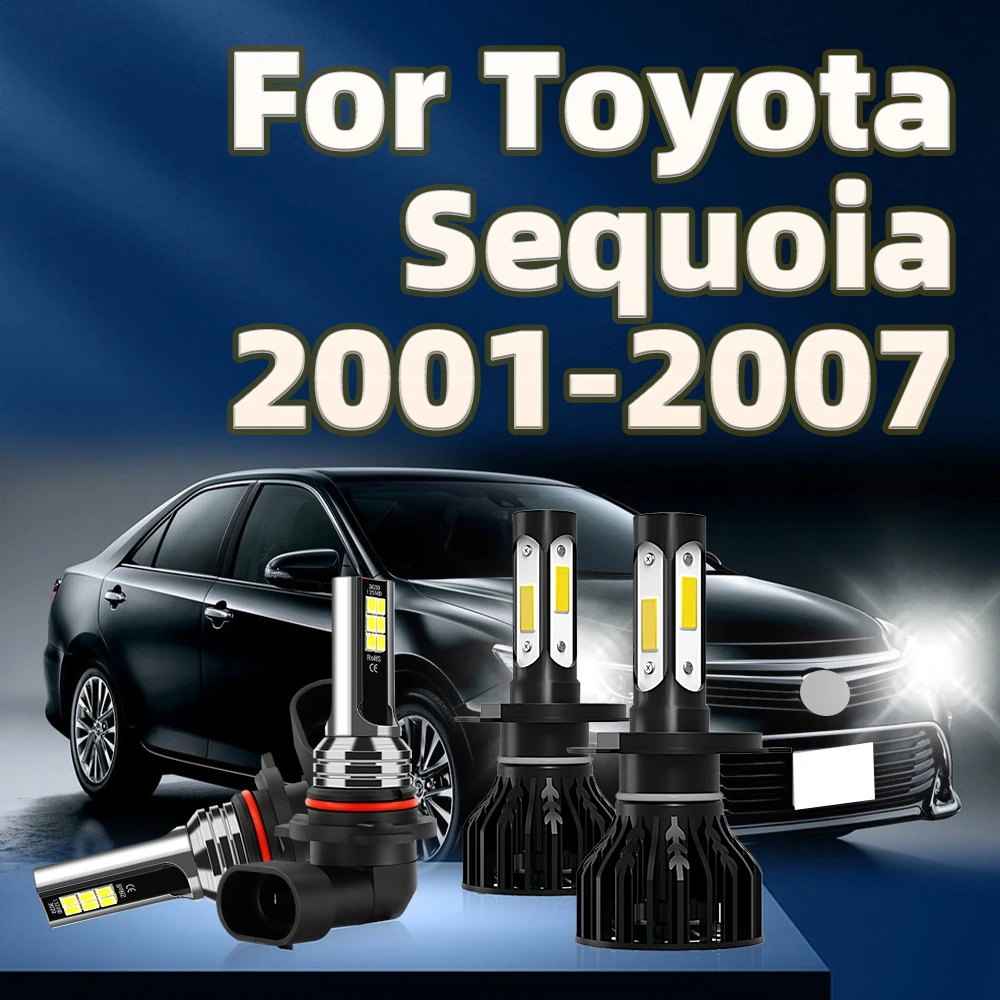 30000LM H4 9006 LED Headlight Fog Bulbs 130W High Power For Toyota Sequoia 2001 2002 2003 2004 2005 2006 2007