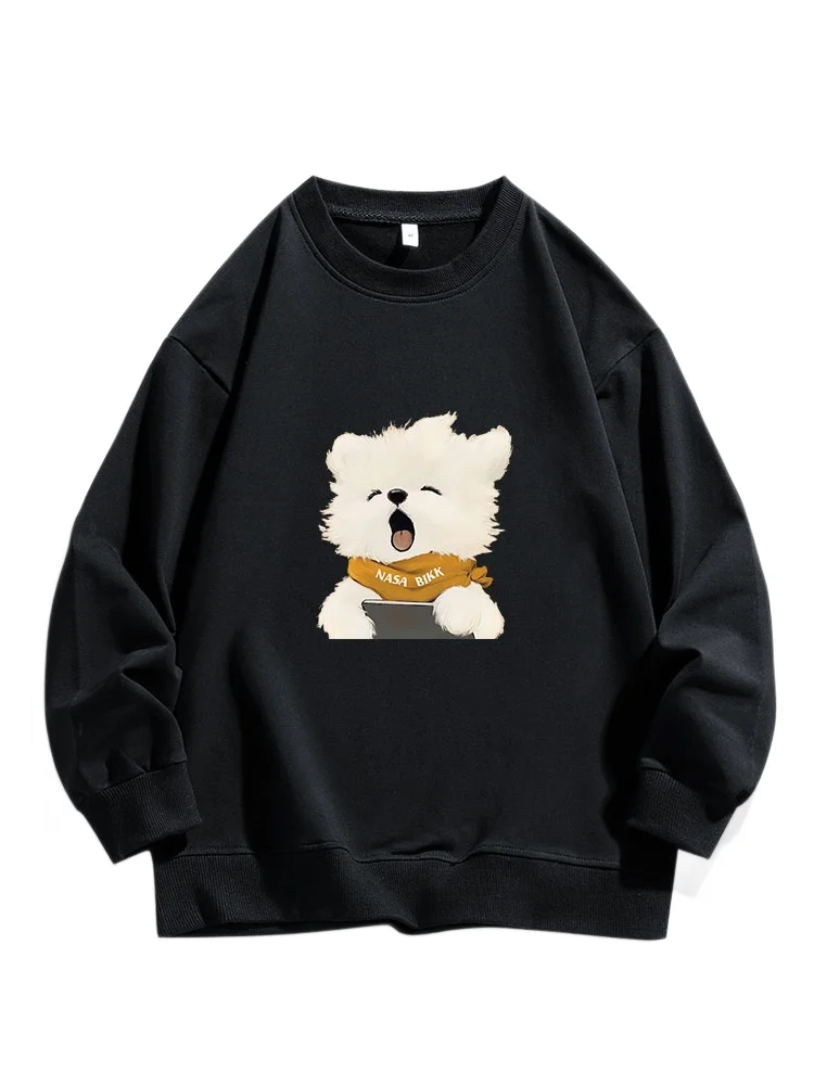 

T shirt men autumn Christmas Harajuku Breathable Long sleeves Graphic tee Cute Dog Hip-Hop Gothic Printed t shirt essentials Gym