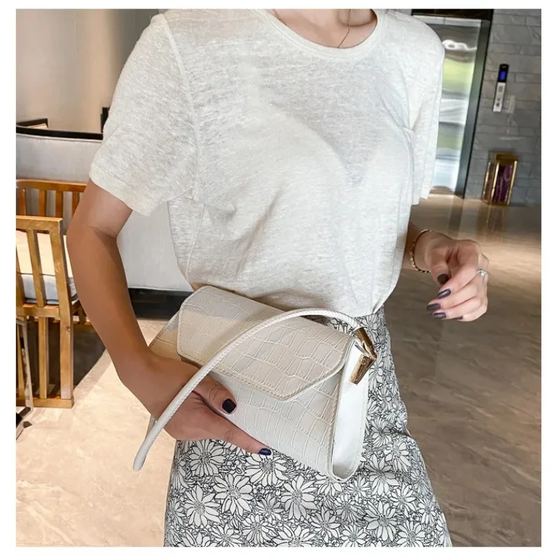 New Ladies Versatile Shoulder Bags Fashion Textured Underarm Bags New Trends Niche Oblique Cross Bags