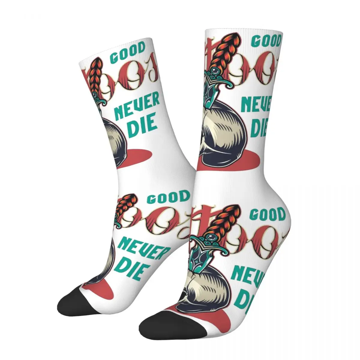 

Head Vintage Snake Good Tattoos Never Die Socks Male Mens Women Summer Stockings Hip Hop