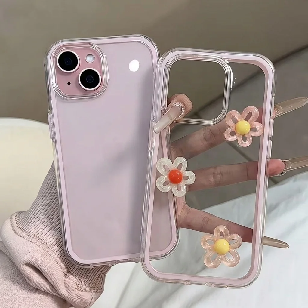 Macaron mit 3D-DIY-Blumen-Handyhülle für Samsung Galaxy A57 A55 A37 5G S25 S24 Plus S26 S25 S24 S23 Ultra S24 S23 FE 5G Cover – Detail 3