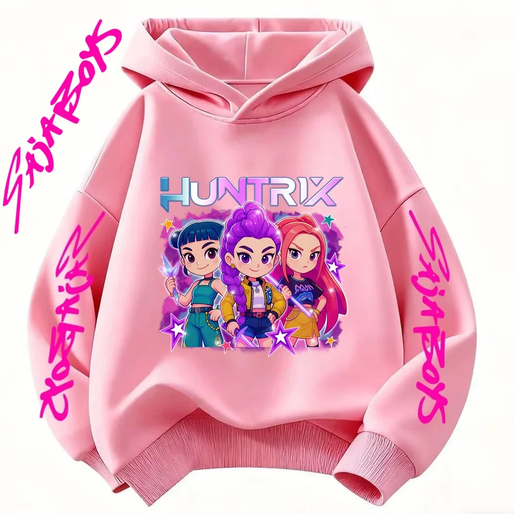 سويت شيرت KPop Demon Hunters للأطفال من 3 إلى 14 سنة Saja Boys 3D هوديي دافئ كاجوال #2