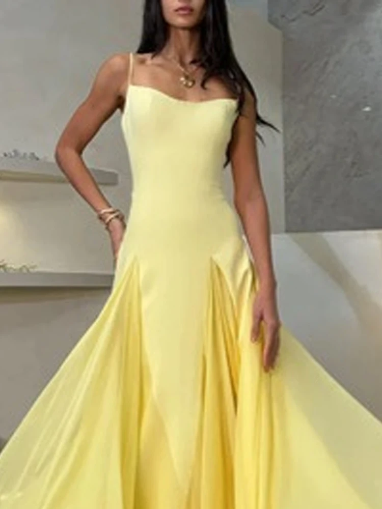 مثير بلا أكمام ثنيات الخصر فستان طويل المرأة موضة الربط فستان حفلات الزفاف أنيقة قبالة الكتف فستان الشيفون الحمالات #1