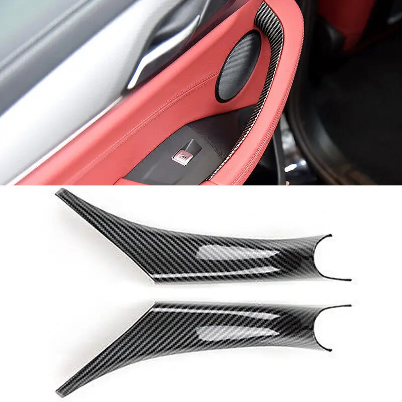 Carbon  4 Piece Door Inner Handle Protection Cover Suitable For BMW X3 X4 G01 G02 2018-2023