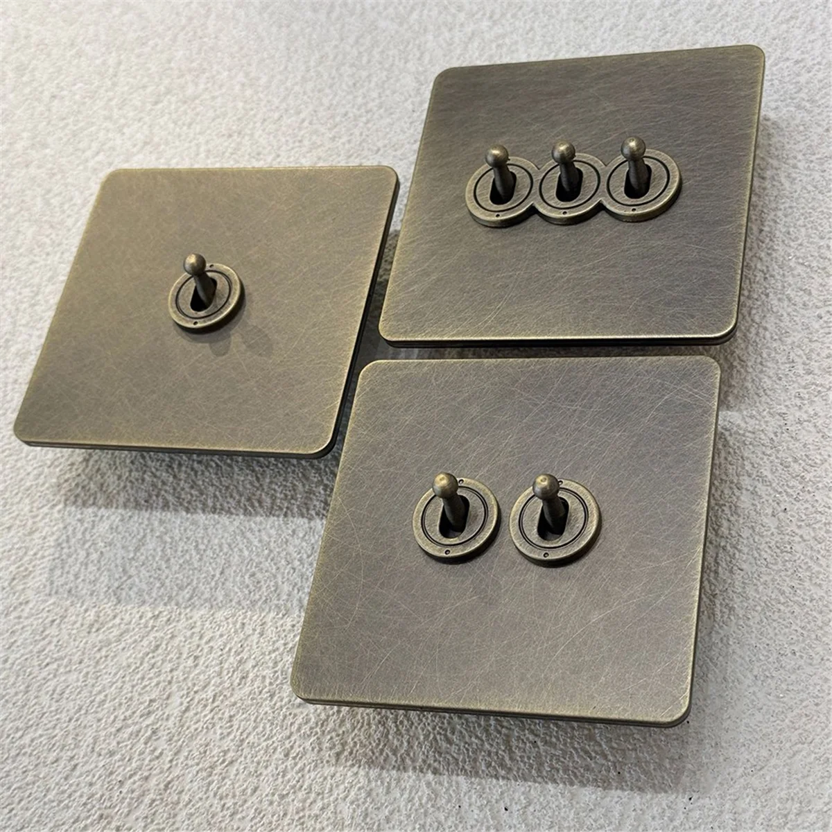 AA98 220V Toggle Switch Vintage Bronze Sockets and Switches Wall Light Switches Dimmer Switch Wall Outlet Plate,B