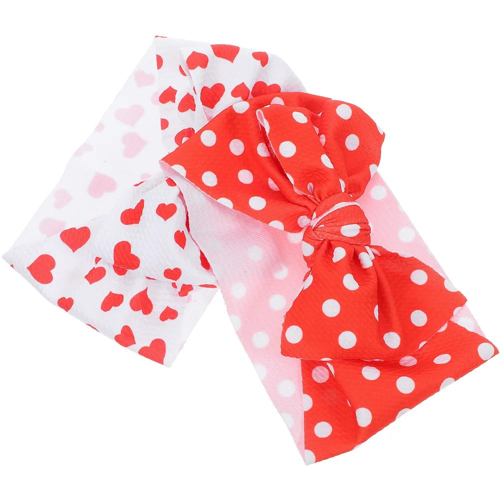 

2 шт. детские повязки на голову, очаровательный эластичный удобный головной убор с бантом, вечерние аксессуары для фотосессии, детские повязки на голову, повязка для волос с цветочным принтом для детей