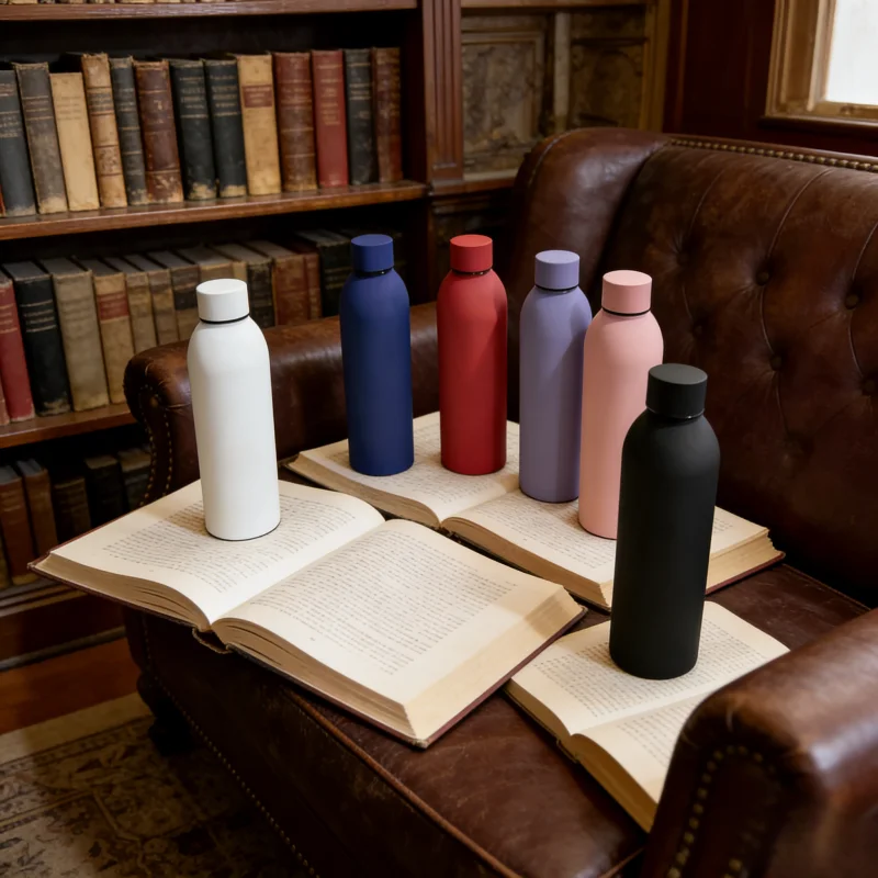 

500ML Stainless Steel Insulated Water Bottle - Leak-Proof BPA-Free, 24H Hot Cold for Gym Outdoor Travel (Multi-Color)