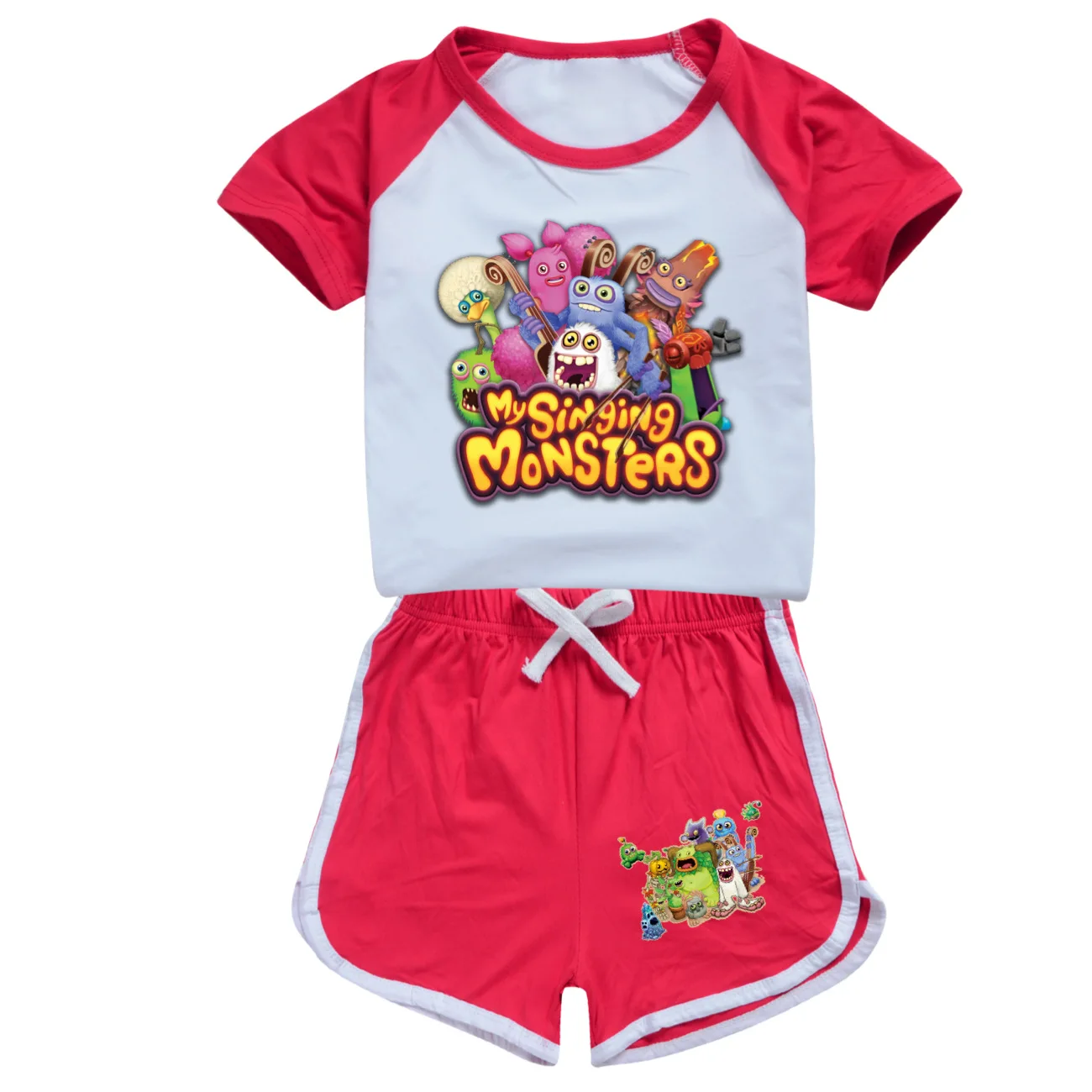 MY SINGING MONSTERS T Shirt Kids 2024 Summer Sportswear Teenager Boys Short Sleeve T-Shirt+Shorts 2pcs Set Toddler Girls Outfits