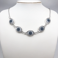 Goth Gothic Kpop Evil Eye Chain Necklace For Man Women Pendant Choker Necklace New Fashion Jewelry Vintage Punk