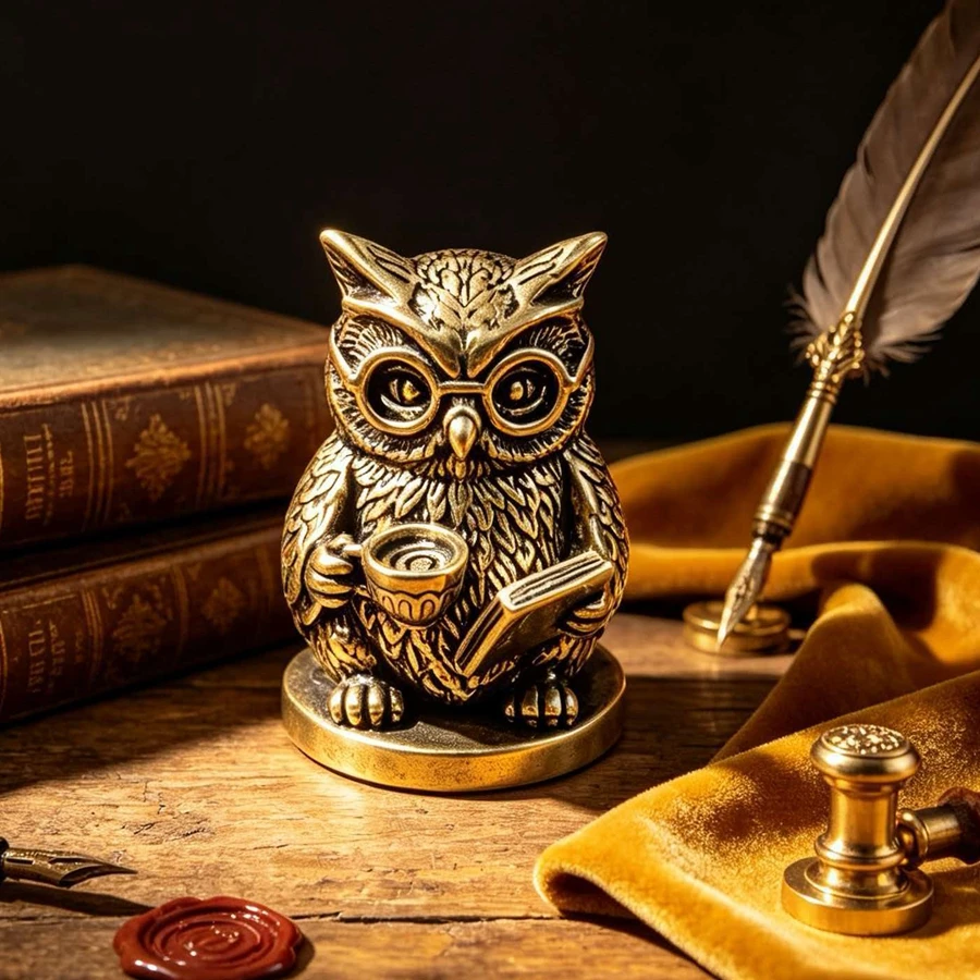 Vintage Brass Owl Figurine for - đánh giá và giá Home Office Logo