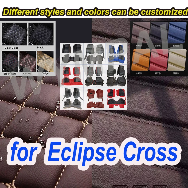 

LUXURY Car Floor Mats For Mitsubishi Eclipse Cross 2018 2019 2020 Custom Auto Foot Pads