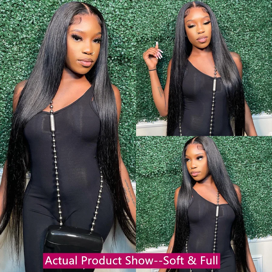 Bone Straight Human Hair Bundles With 13x4 Frontal Brazilian Weave 3 Bundles With Clossure 4X4 Tissage Bresiliens Avec Closure