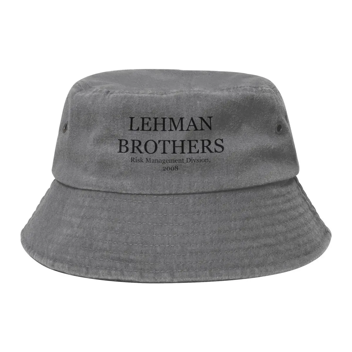 Lehman Brothers Risk Management Department 2008 Cotton Bucket Hat for Women Men Summer Vocation Denim Bob Hat Hip Hop Outdoor