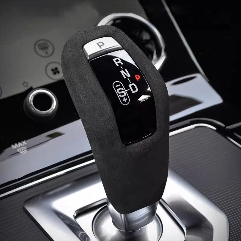 

Alcantara Suede Gear Shift Knob Cover Accessories Auto Trim For Land Rover Range Rover Sport Discovery Sport Range Rover Evoque