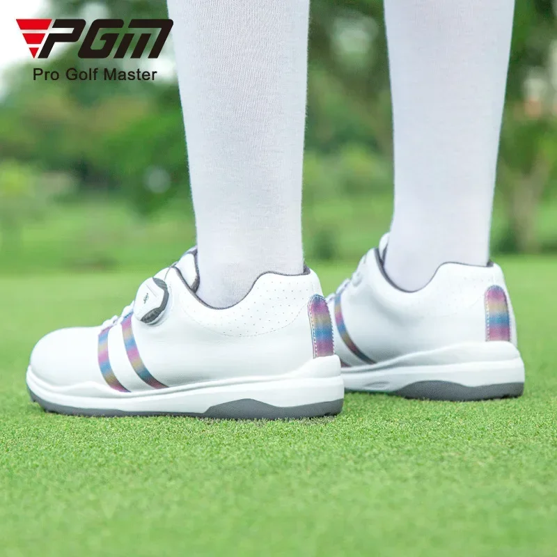 PGM Women Golf Shoes Waterproof Anti-skid Women\'s Light Weight Soft Breathable Sneakers Ladies Casual Knob Strap Sports XZ208