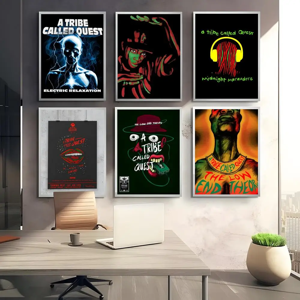 A T-Tribe Called Quest Anime Band Poster Poster Sticky Waterproof Coffee House Bar Room Wall Decor Gift
