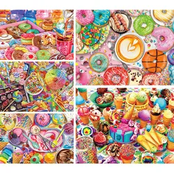 Sceneria Candy Cartoon Printed Canvas Cross Stitch Set Embroidery Handwork Needlework Sewing Hobby Counted Home Decor Package