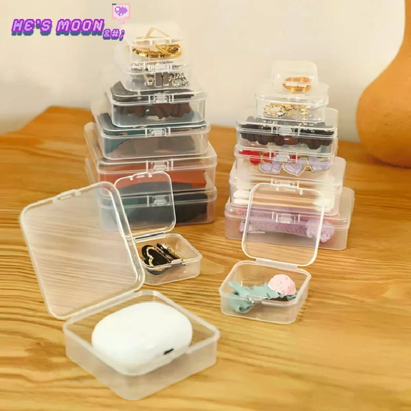 PP Storage Box Mini Transparent Plastic Case Container Square Rectangle Packaging Box For Jewellry Beads Small Items