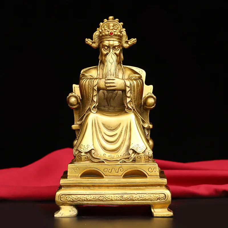 Bronze Five-God Figurine, Brass Dragon Five-God Statue, Wutai Mountain Guangji Dragon Five-God Buddha Statue, Living Room Home D