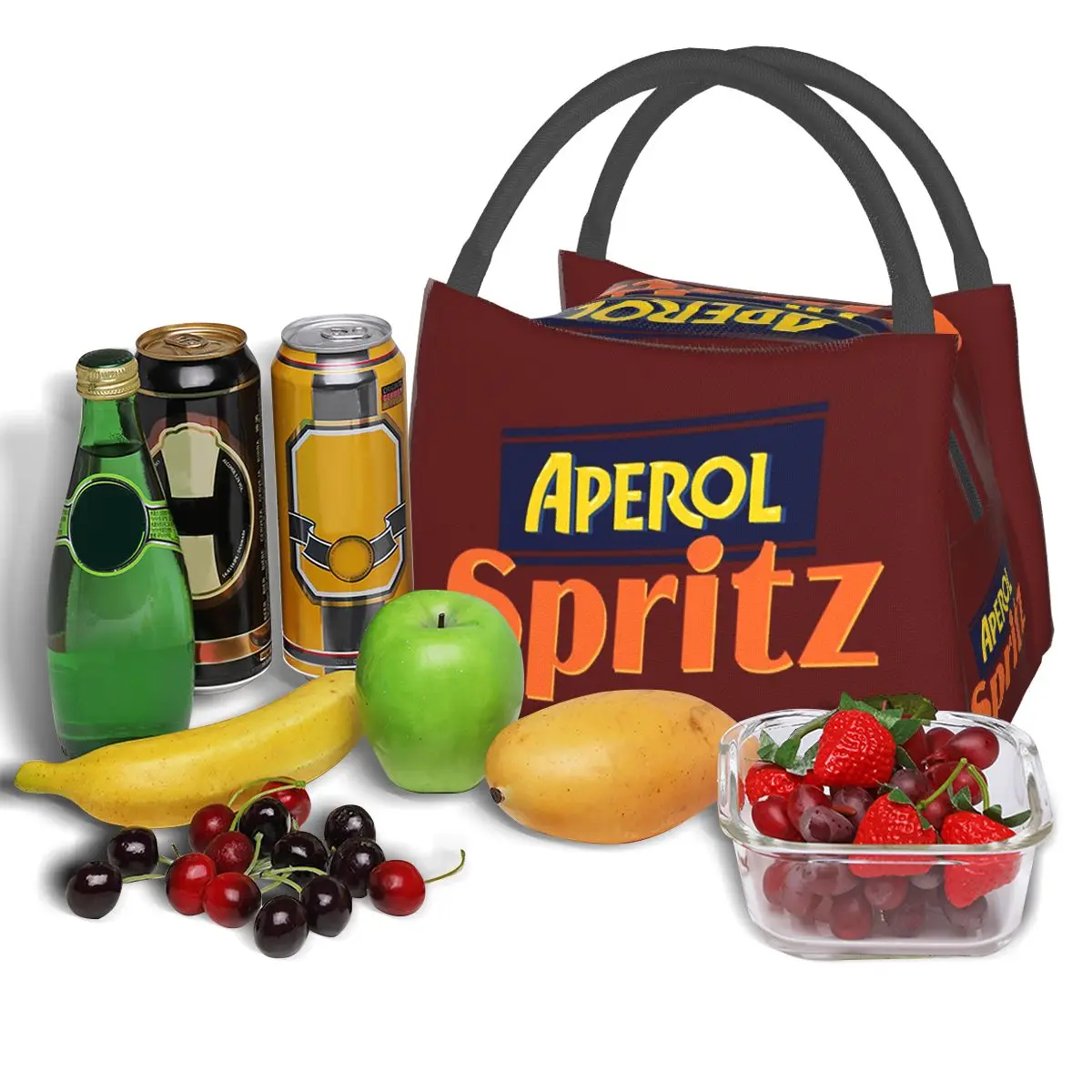 أكياس غداء Aperol Spritz ، صندوق بيندو معزول ، حمل مقاوم للماء ، مبرد نزهة ، حقيبة حرارية للنساء ، الأطفال ، المكتب